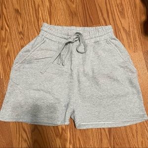 Gray jogger shorts